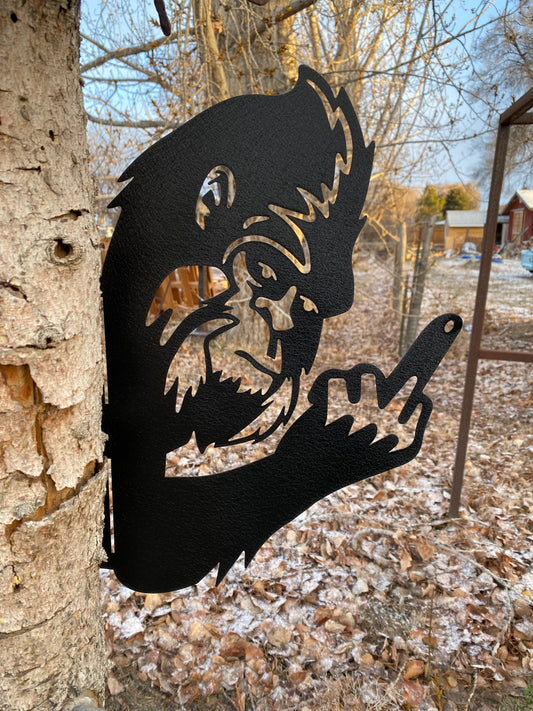 Bigfoot flipping the bird with attitude! - RMMDecor