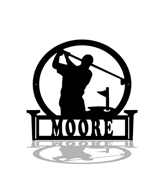 Personalized Golf Name Sign – Custom Metal Wall Art for Golf Lovers Product Description: - RMMDecor