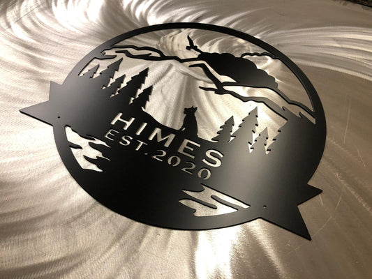 Personalized Moose Monogram Metal Sign – Rustic Cabin & Lodge Decor - RMMDecor