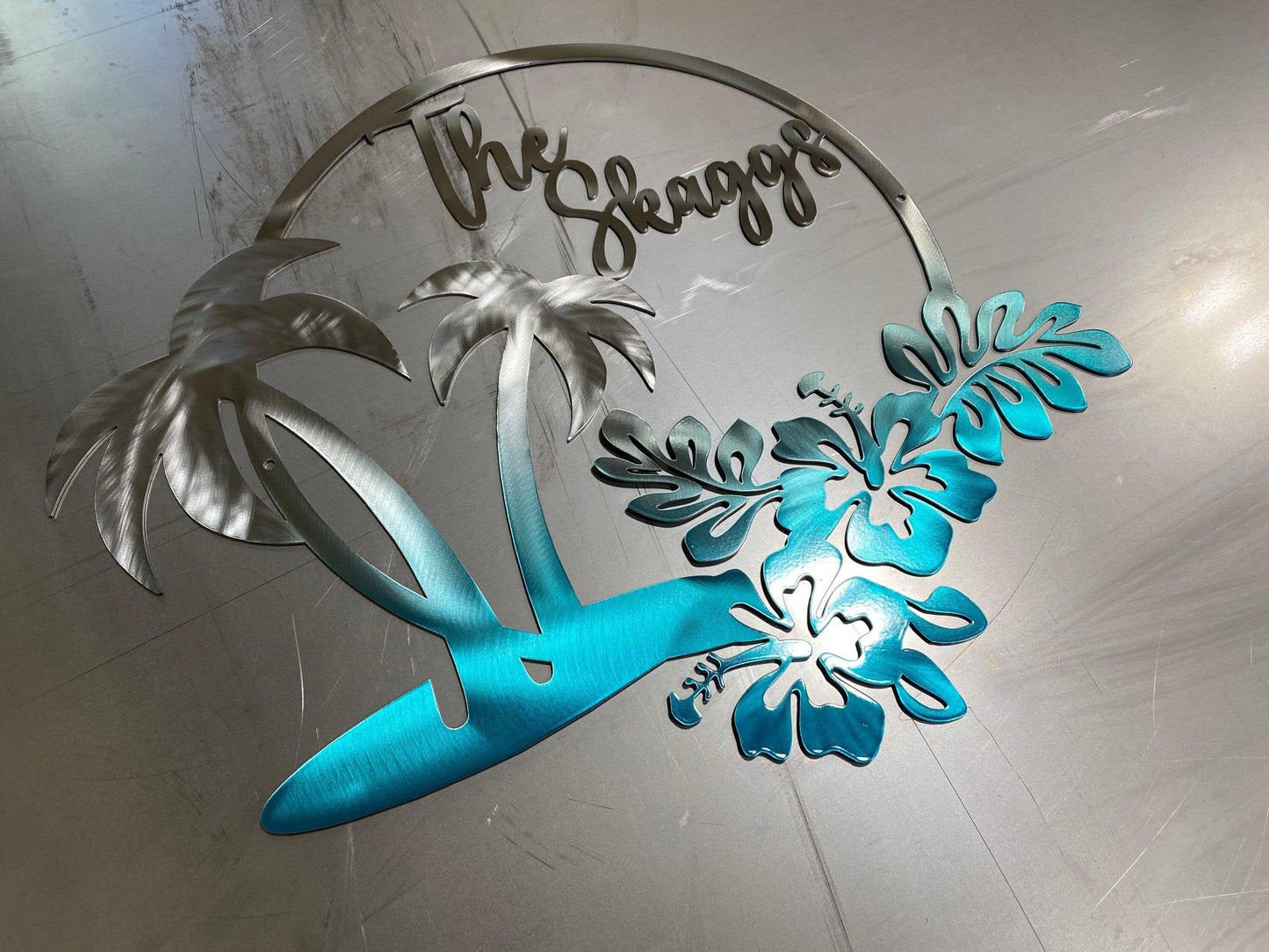 Custom Hawaiian Coastal Metal Wall Art – Beach & Pool House Decor - RMMDecor