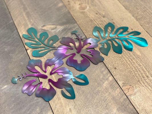 Hibiscus Metal Wall Art – Coastal & Beach-Themed Decor - RMMDecor