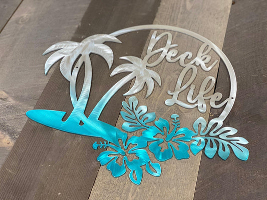 Custom Hawaiian Coastal Metal Wall Art – Beach & Pool House Decor - RMMDecor