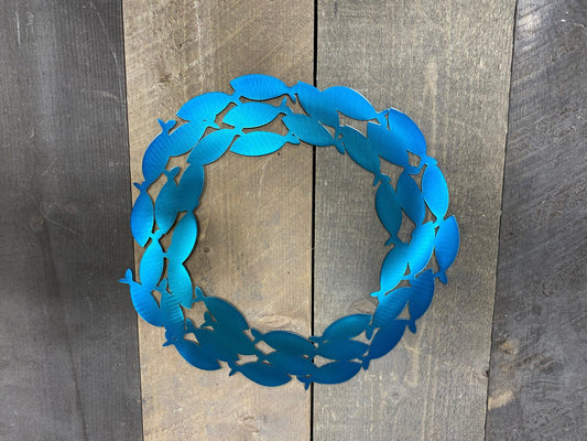 School of Fish Metal Wall Art – Coastal Beach & Pool House Decor - RMMDecor