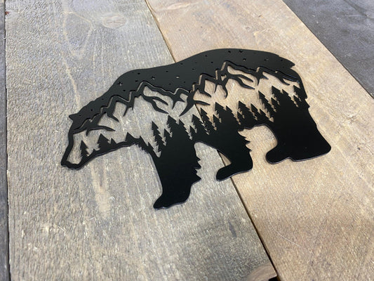 Bear Metal Wall Art – Rustic Cabin & Wildlife Decor - RMMDecor