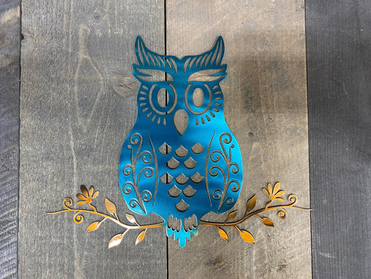 Owl Metal Wall Art – Rustic Decor for Home, Nursery & Outdoor Spaces - RMMDecor