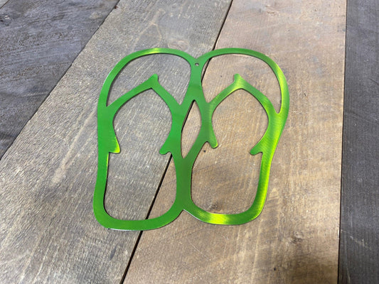 Flip Flop Metal Wall Art – Fun Coastal & Poolside Decor - RMMDecor