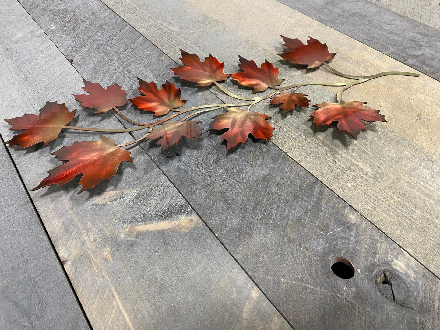 Maple Leaf Metal Wall Art – Rustic Fall & Cabin Decor - RMMDecor
