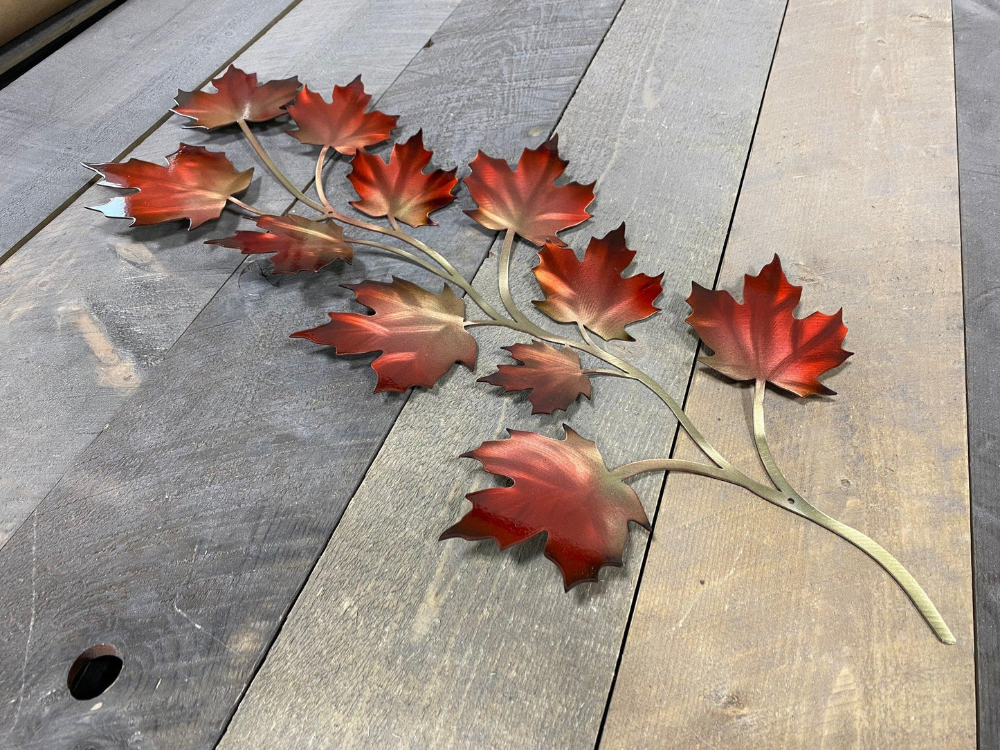 Maple Leaf Metal Wall Art – Rustic Fall & Cabin Decor - RMMDecor