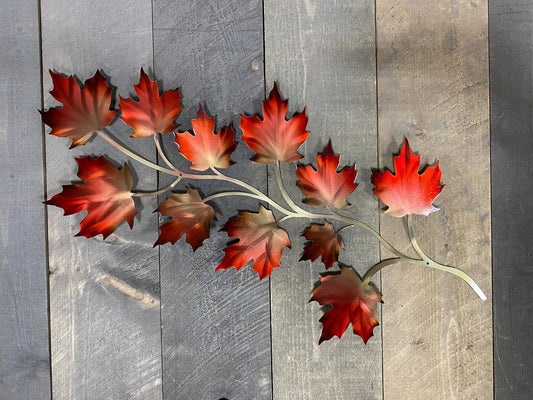 Maple Leaf Metal Wall Art – Rustic Fall & Cabin Decor - RMMDecor