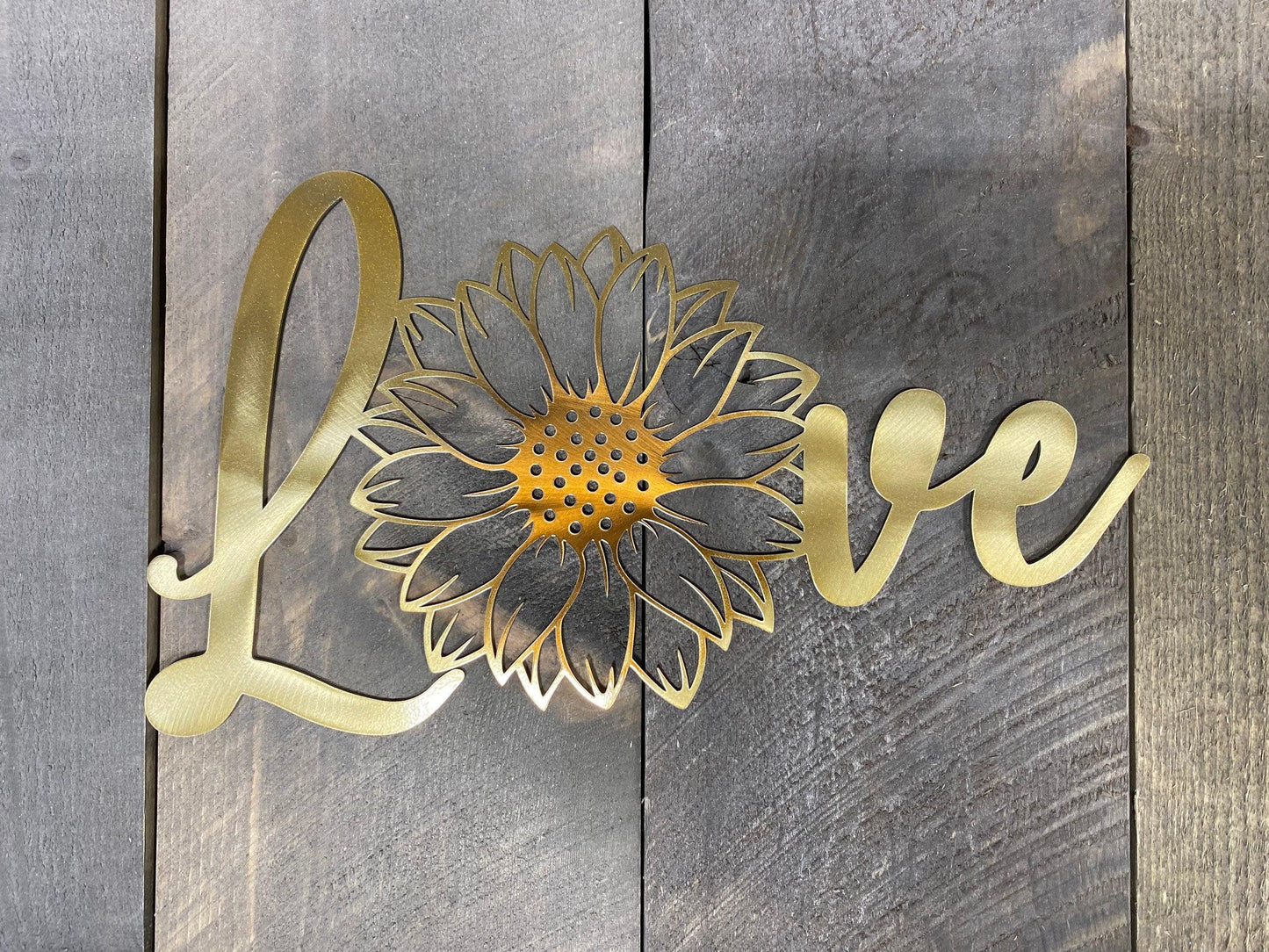 Faith Hope Love Sunflower Metal Wall Art Set – Inspirational Home & Garden Decor - RMMDecor