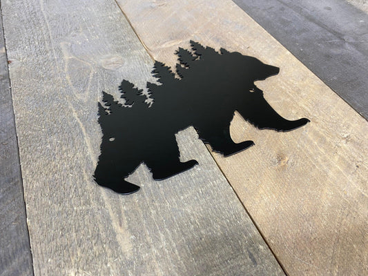 Bear Metal Wall Art – Rustic Wildlife Home & Cabin Decor - RMMDecor