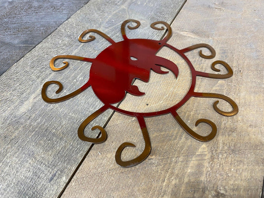Retro Metal Sun Wall Art – Vibrant Decor for Patio, Porch & Garden - RMMDecor