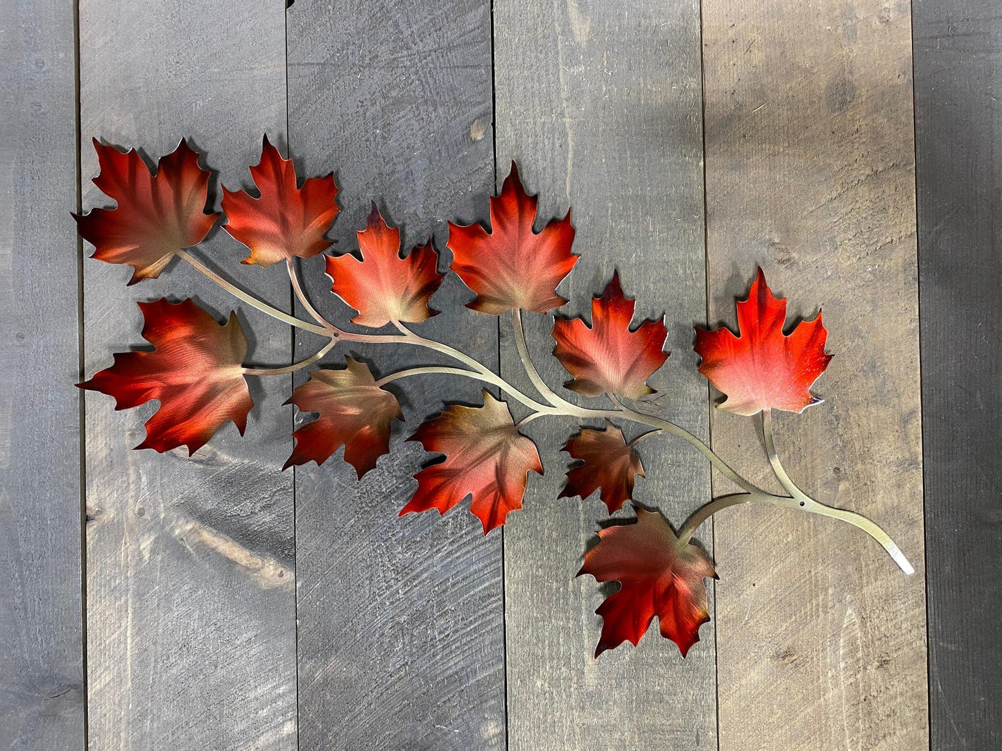 Maple Leaf Metal Wall Art – Rustic Fall & Cabin Decor - RMMDecor