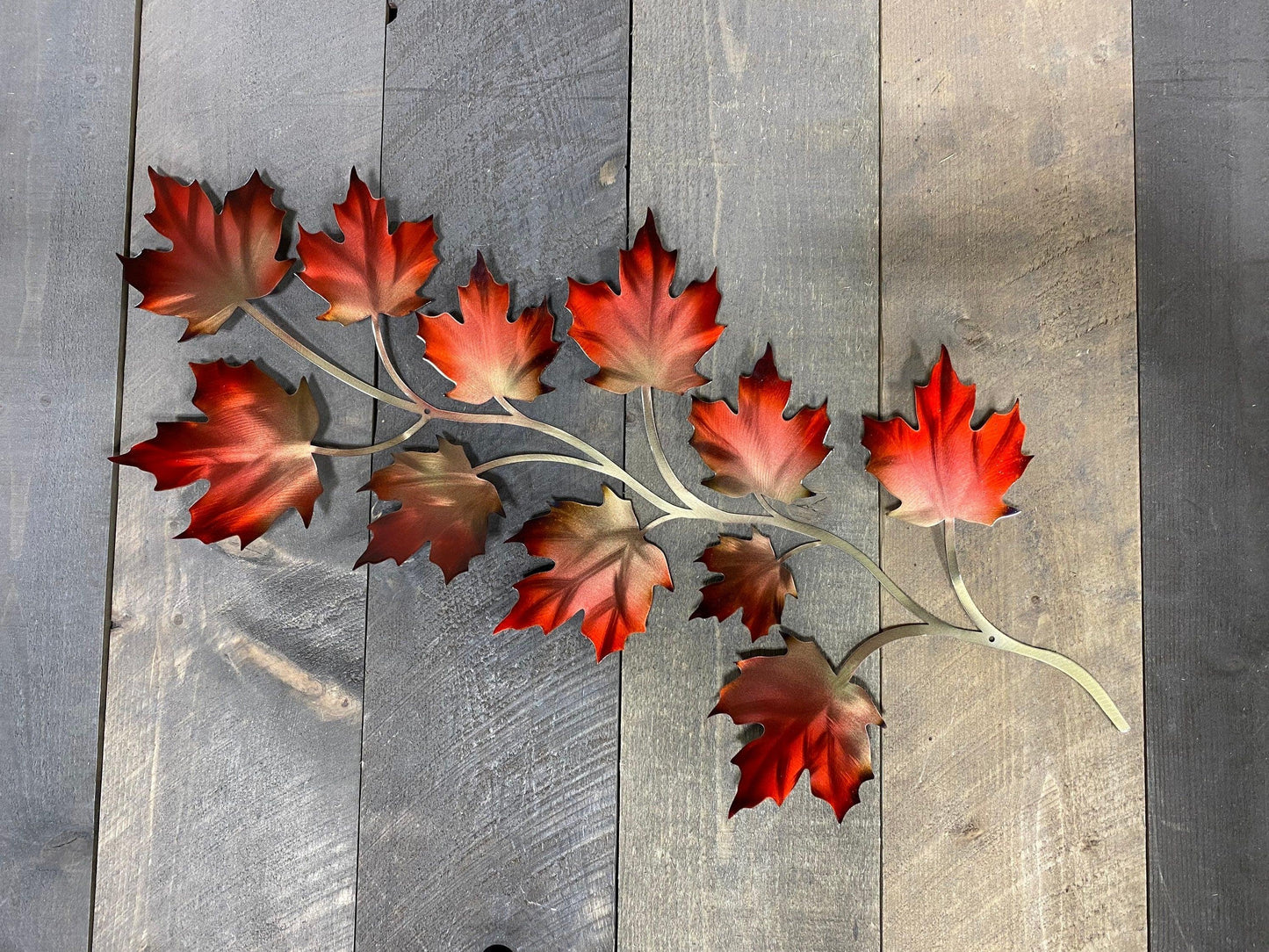 Maple Leaf Metal Wall Art – Rustic Fall & Cabin Decor - RMMDecor