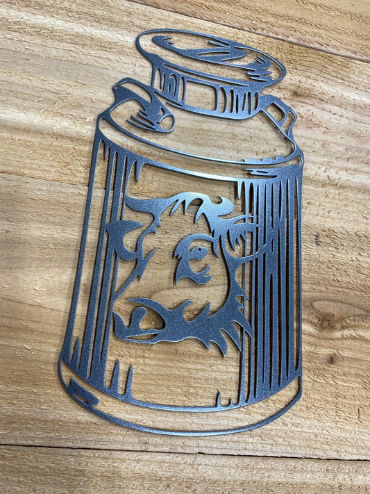 Rustic Metal Milk Can Wall Art – Vintage Farmhouse Decor - RMMDecor