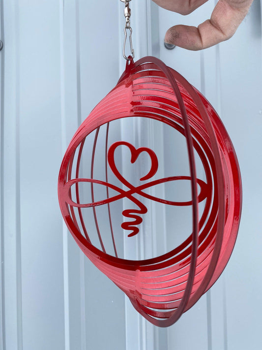 Infinity Heart Wind Spinner – Metal Garden & Outdoor Decor - RMMDecor