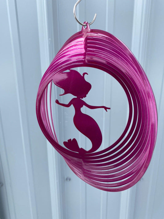 Mermaid Wind Spinner – Coastal Metal Art for Beach & Nautical Decor - RMMDecor