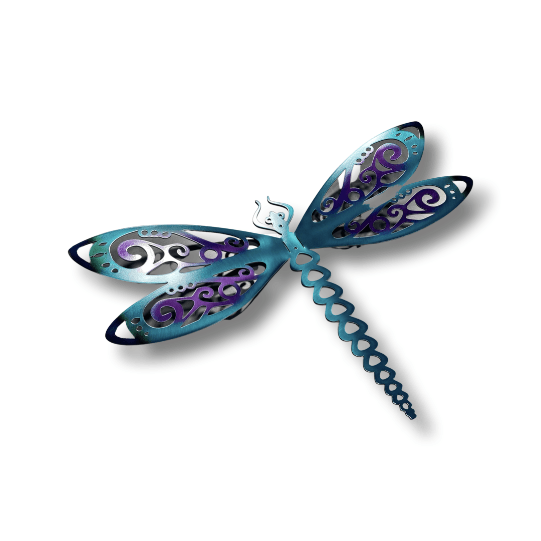 Dragonfly 8'' Metal Wall Hanging - RMMDecor
