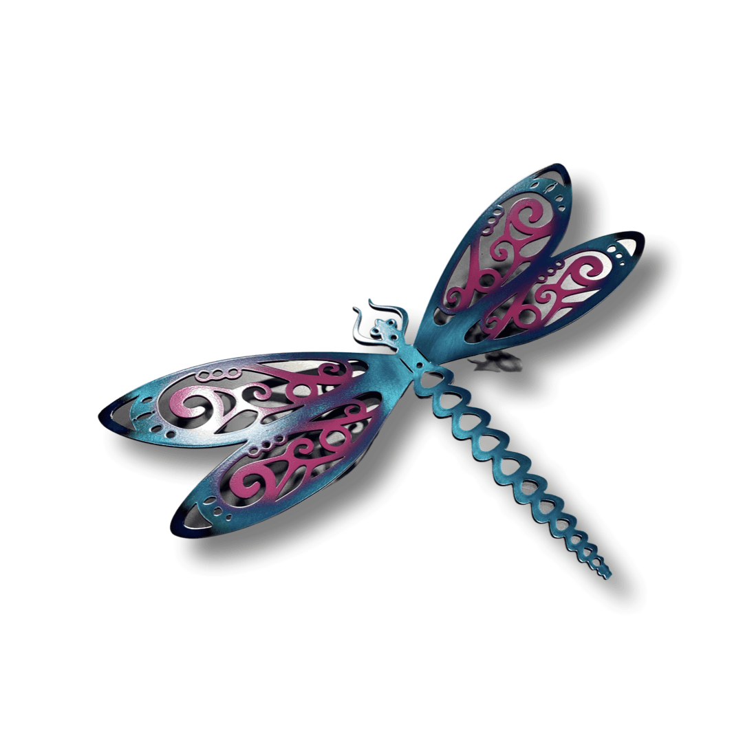 Dragonfly 8'' Metal Wall Hanging - RMMDecor