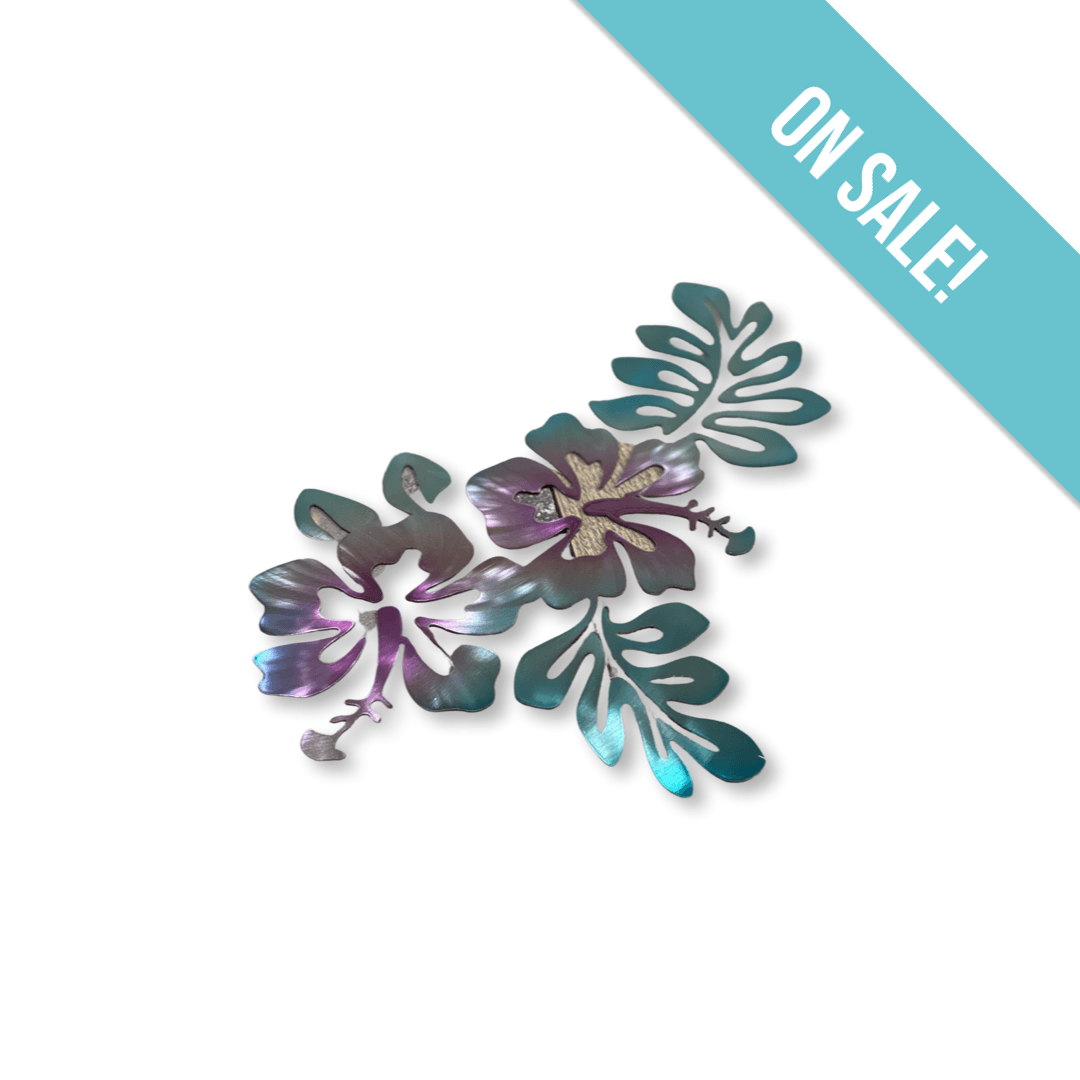 Hibiscus Metal Wall Art – Coastal & Beach-Themed Decor - RMMDecor