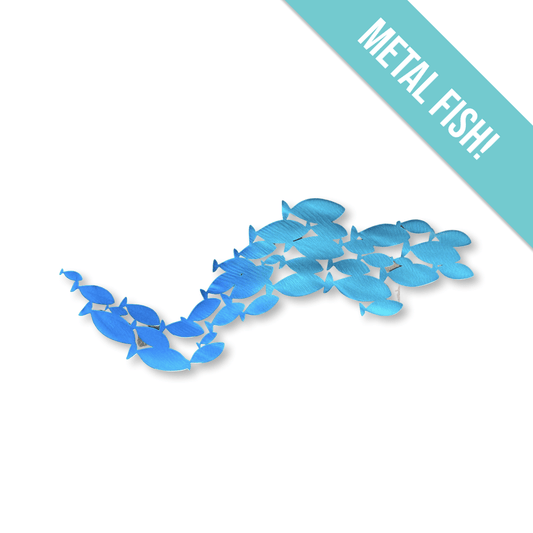 School of Fish Metal Wall Art – Coastal & Beach House Decor - RMMDecor