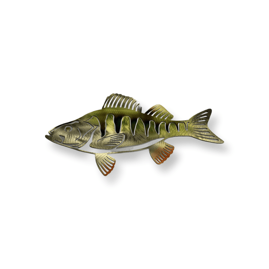 Perch Metal Wall Art – Unique Fishing & Cabin Decor - RMMDecor