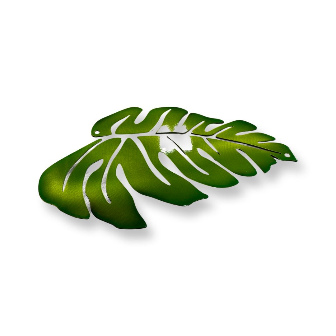 Metal Leaf Monstera Tropical Decor