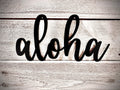 Aloha Metal Wall Sign - Modern Home Decor