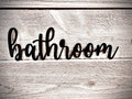 Bathroom Text Metal Sign Home Decor