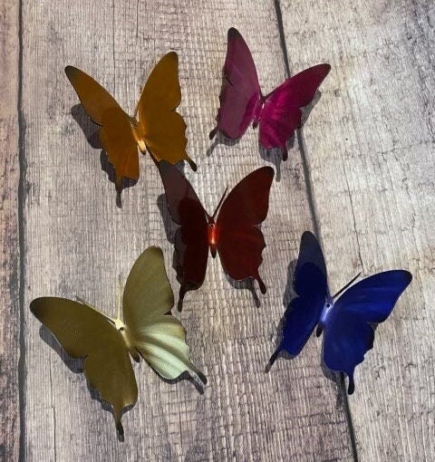 Metal Butterfly Set Of 5 – Monarch Butterfly Wall Art (New Colors)