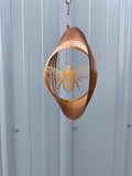 Honey Bee Metal Wind Spinner – Garden Decor & Gift