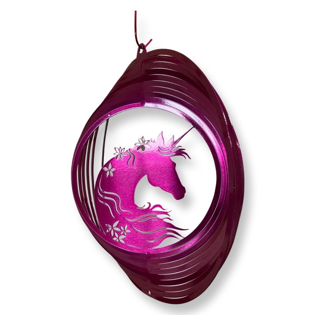 Metal Unicorn Wind Spinner - Garden Decor - USA Made