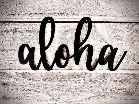 Aloha Metal Sign – Tropical Wall Decor & Hawaiian Vibes - RMMDecor