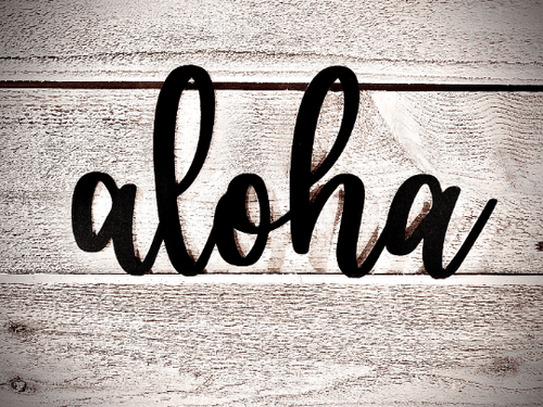 Aloha Metal Sign – Tropical Wall Decor & Hawaiian Vibes - RMMDecor