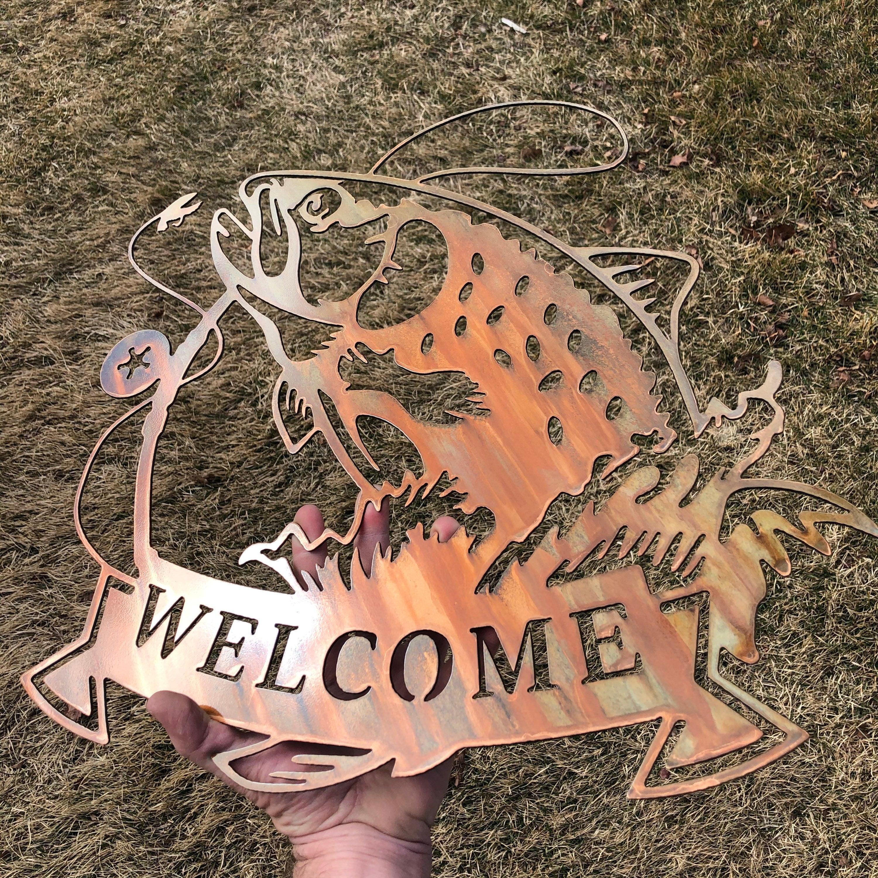 Fishing Welcome Sign - Cabin Decor - RMMDecor