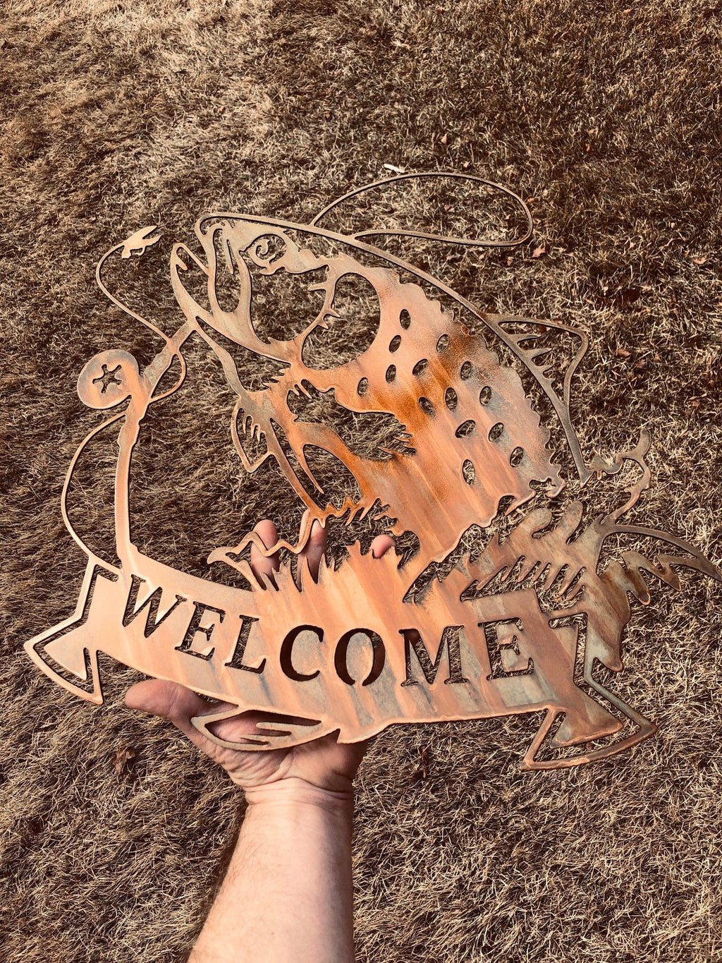 Fishing Welcome Sign - Cabin Decor - RMMDecor