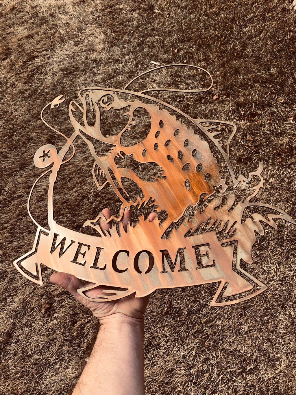 Fishing Welcome Sign - Cabin Decor - RMMDecor