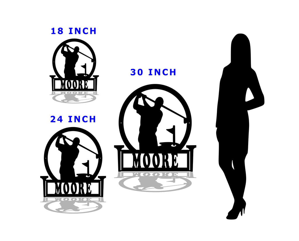 Personalized Golf Name Sign – Custom Metal Wall Art for Golf Lovers Product Description: - RMMDecor