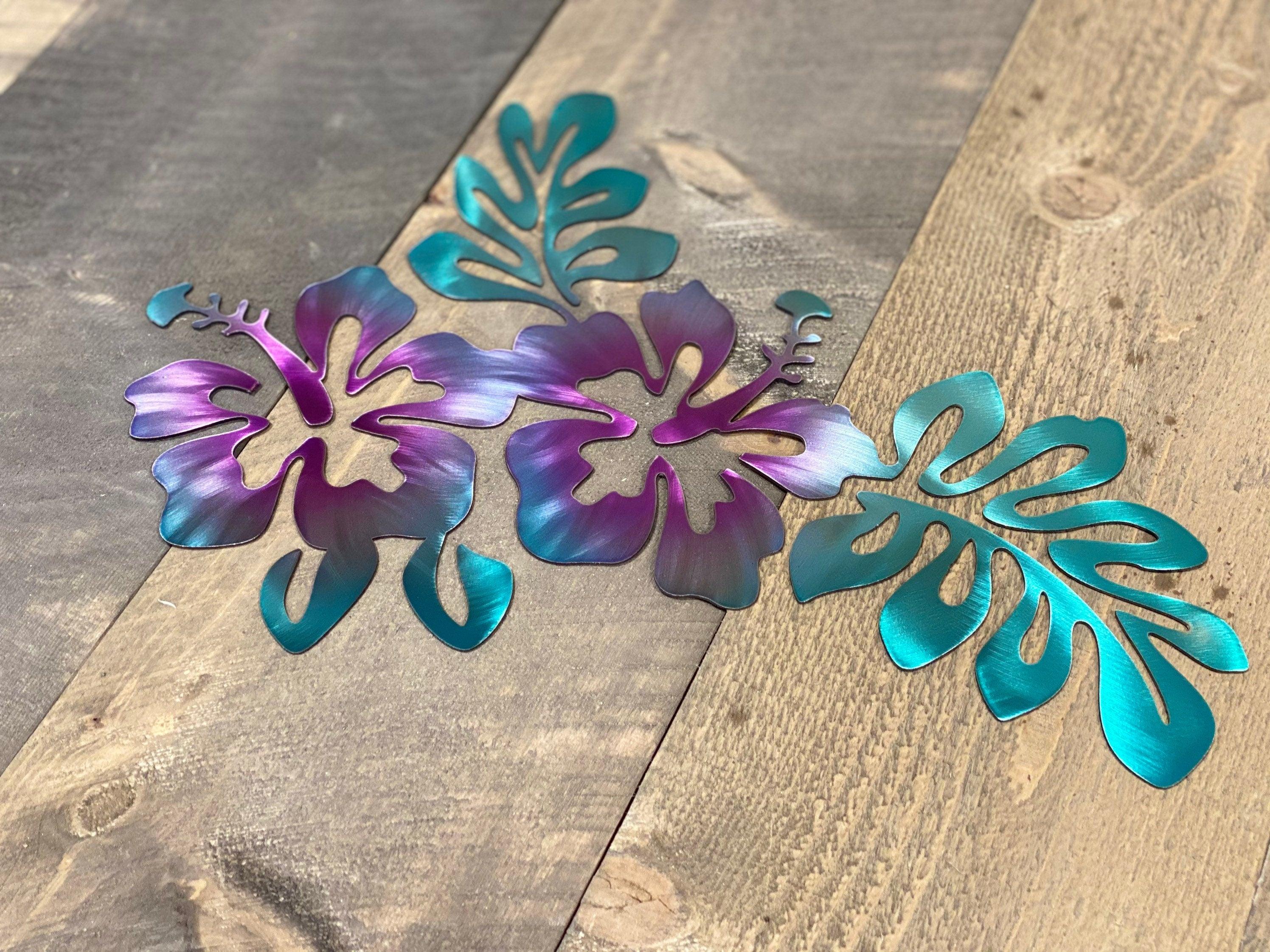Hibiscus Metal Wall Art – Coastal & Beach-Themed Decor - RMMDecor