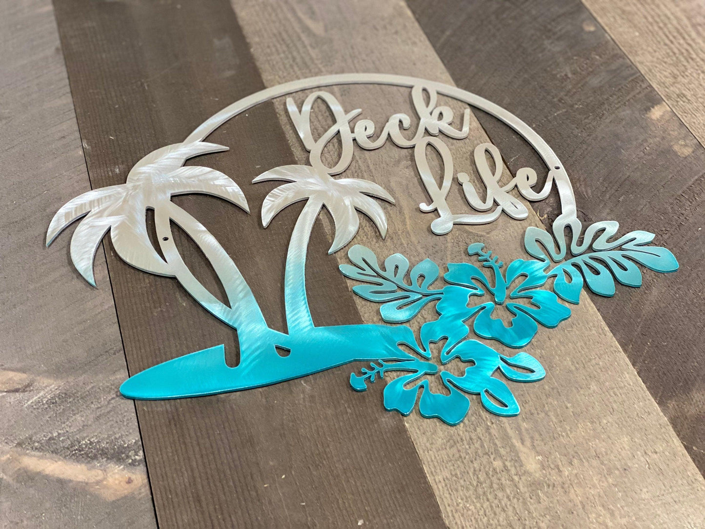 Custom Hawaiian Coastal Metal Wall Art – Beach & Pool House Decor - RMMDecor