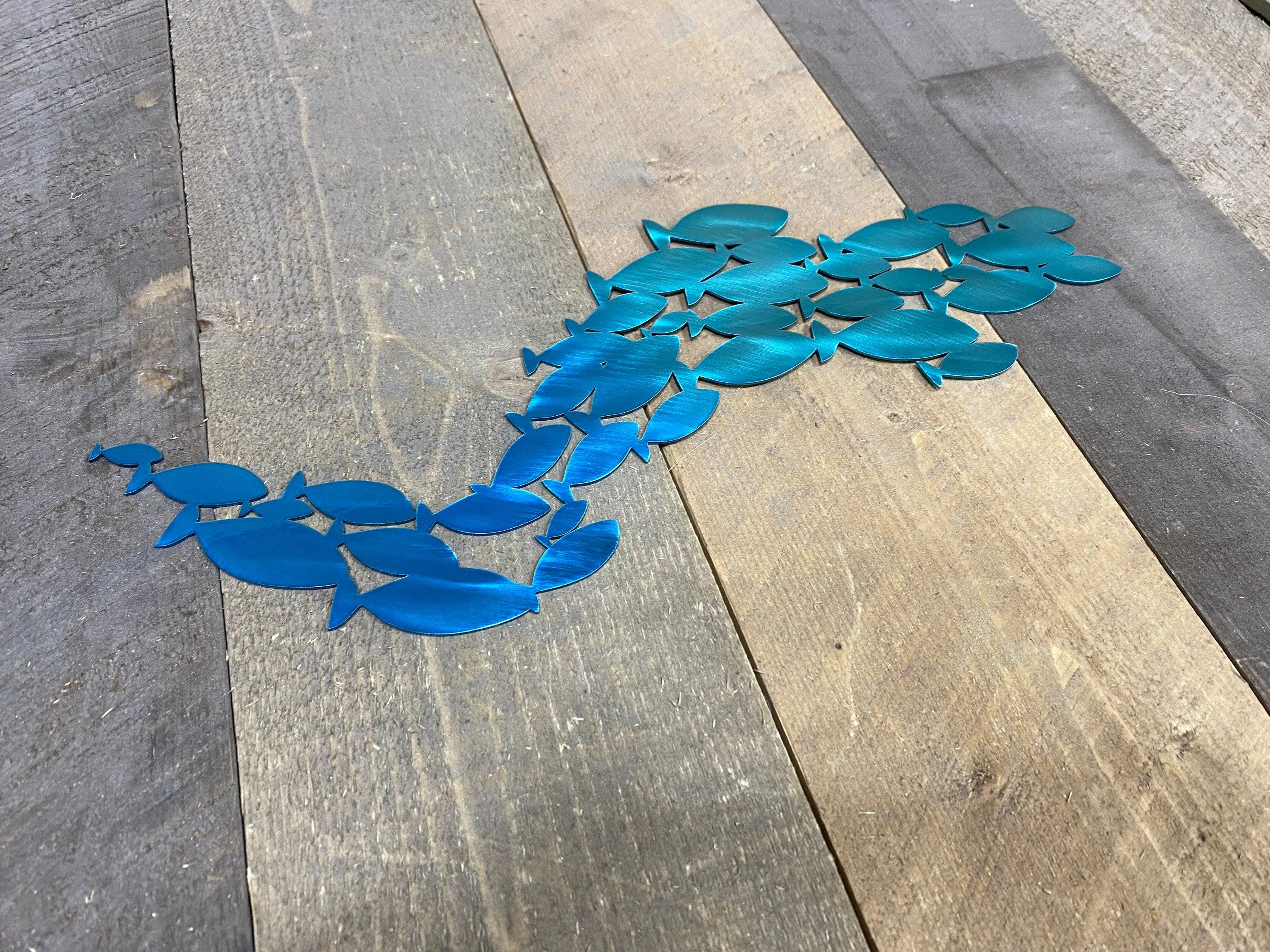 School of Fish Metal Wall Art – Coastal & Beach House Decor - RMMDecor