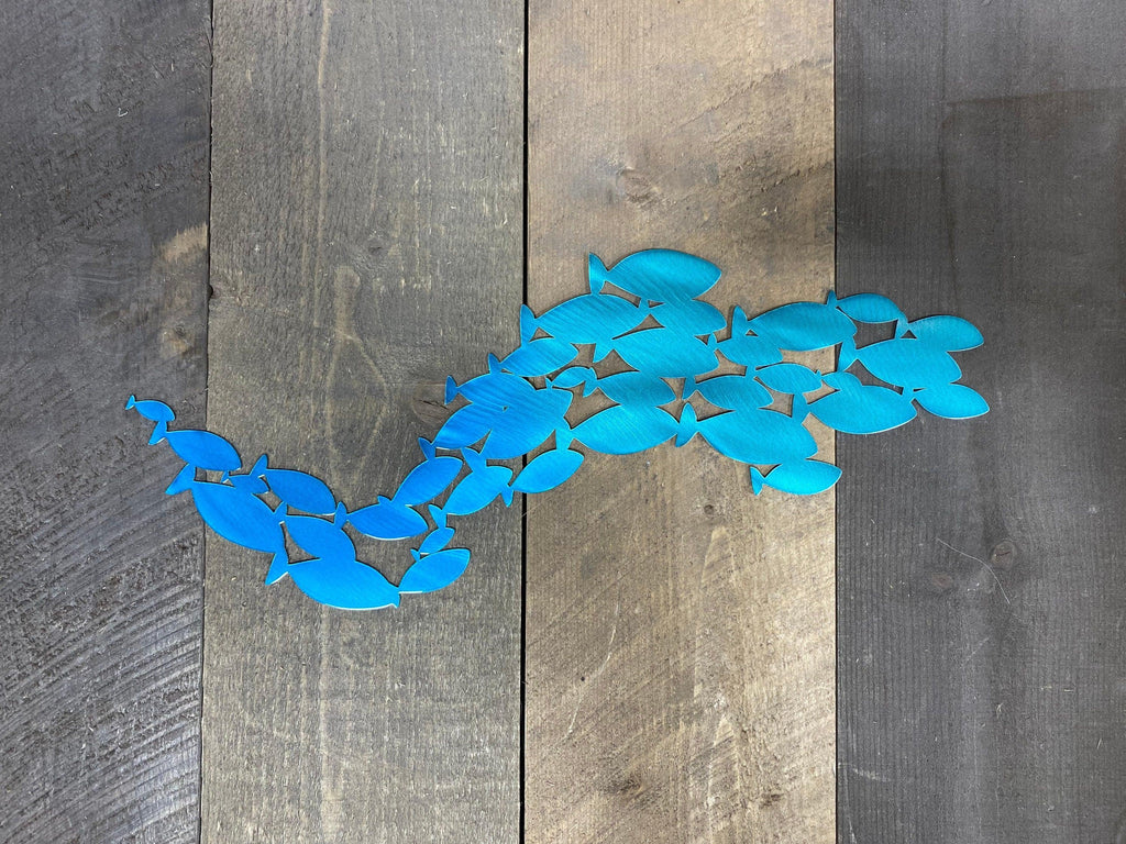 School of Fish Metal Wall Art – Coastal & Beach House Decor - RMMDecor