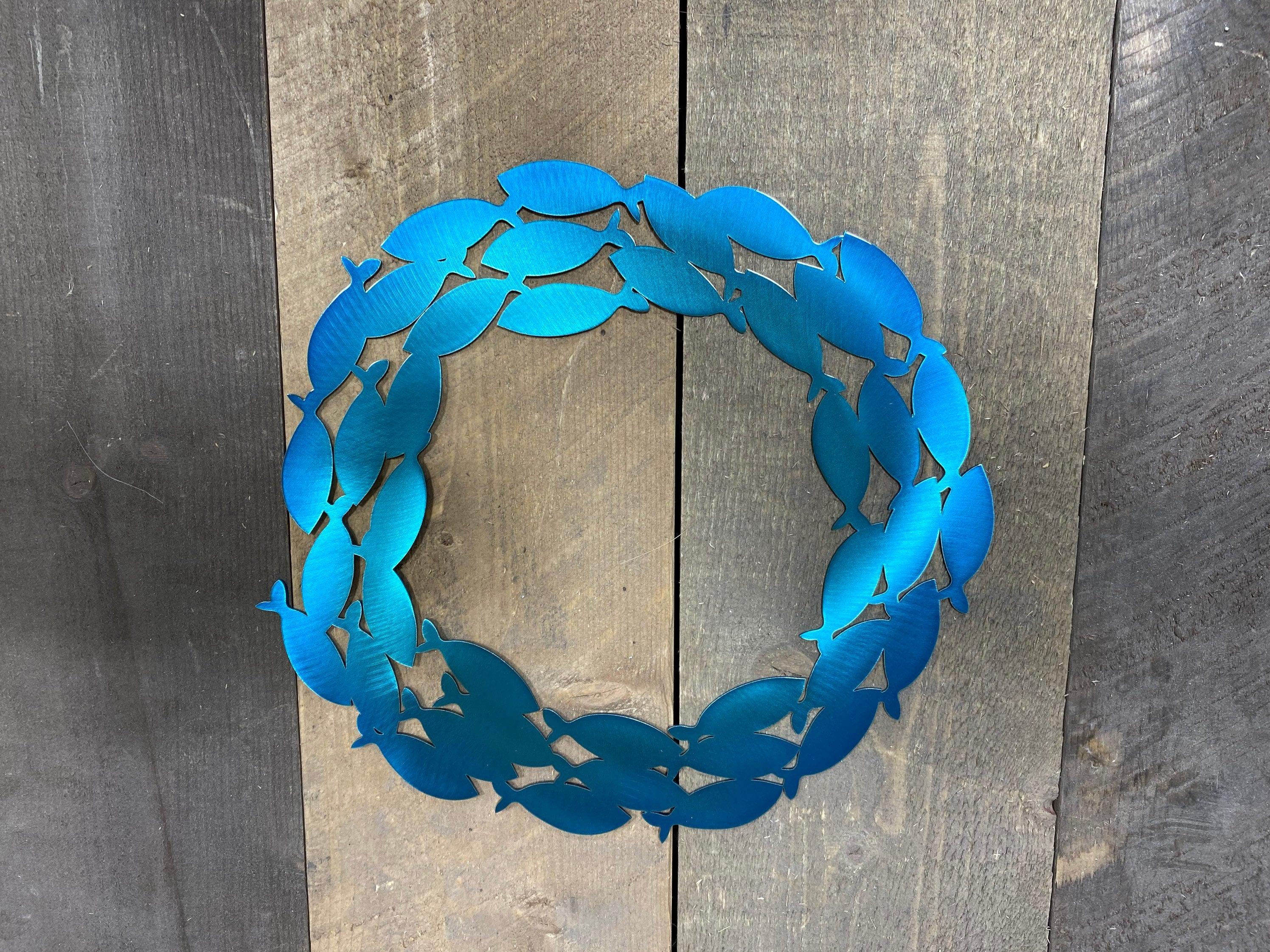 School of Fish Metal Wall Art – Coastal Beach & Pool House Decor - RMMDecor