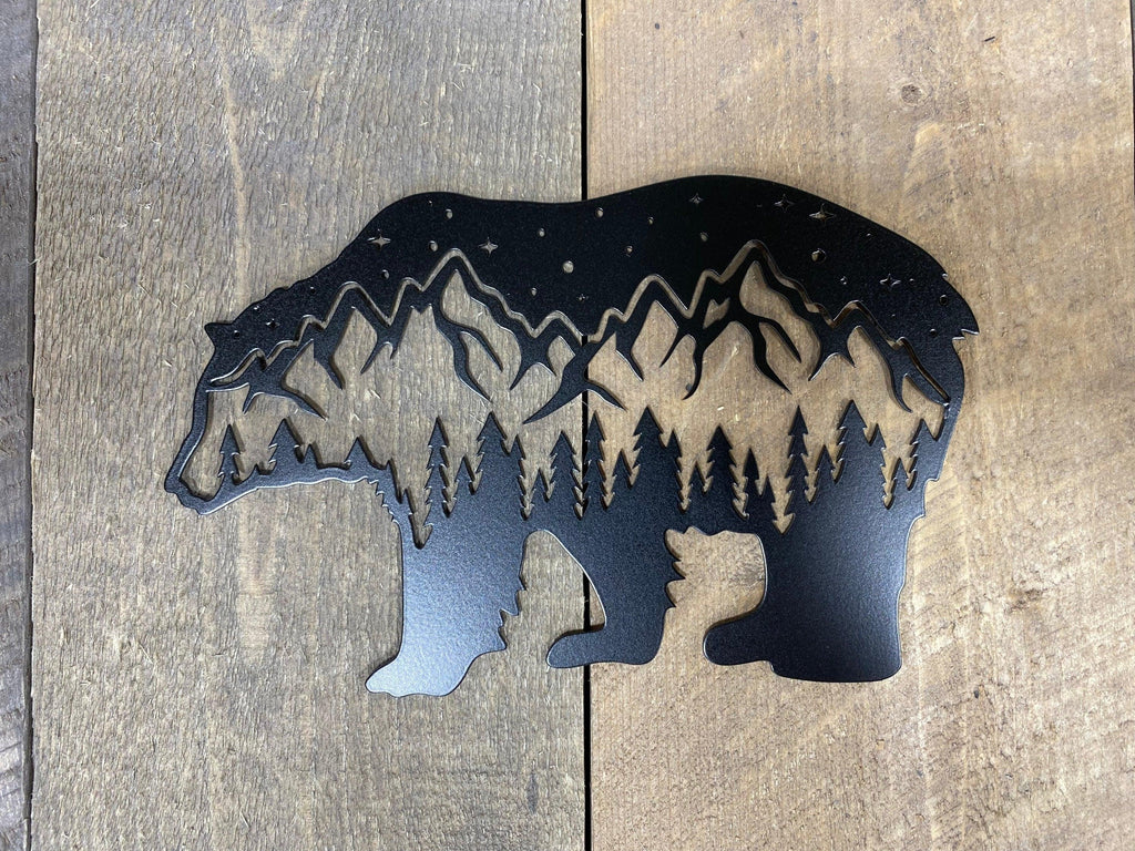 Bear Metal Wall Art – Rustic Cabin & Wildlife Decor - RMMDecor