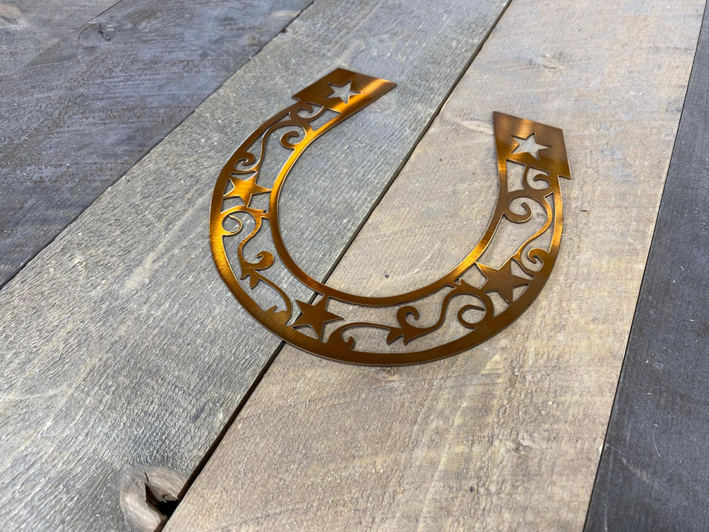 Western Horseshoe Metal Wall Art – Rustic Ranch & Cabin Decor - RMMDecor