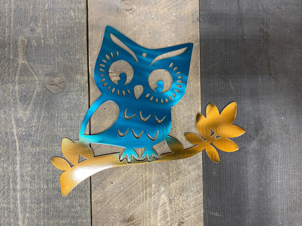 Rustic Owl Metal Wall Art – Handmade Home & Nursery Decor - RMMDecor