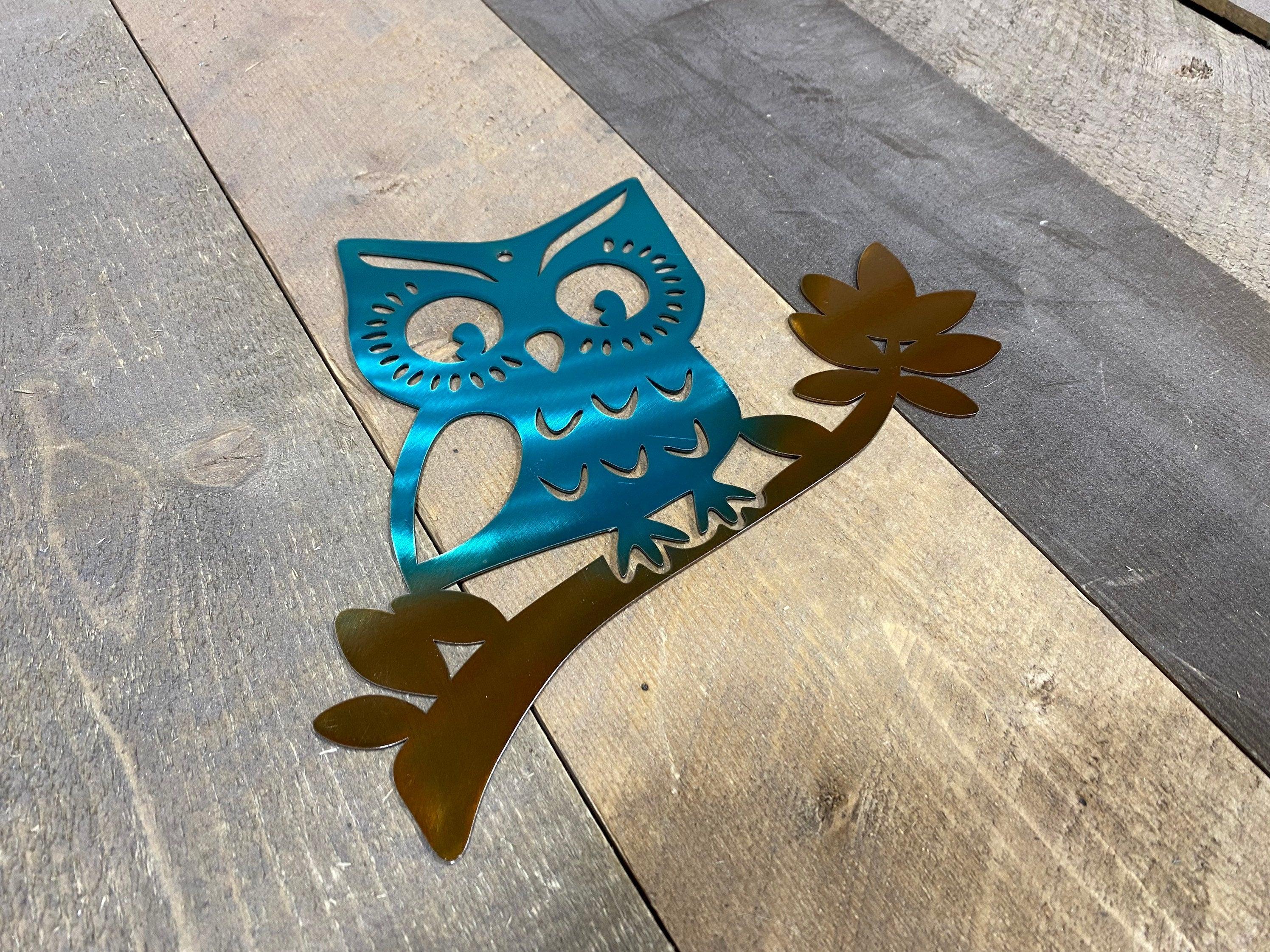 Rustic Owl Metal Wall Art – Handmade Home & Nursery Decor - RMMDecor