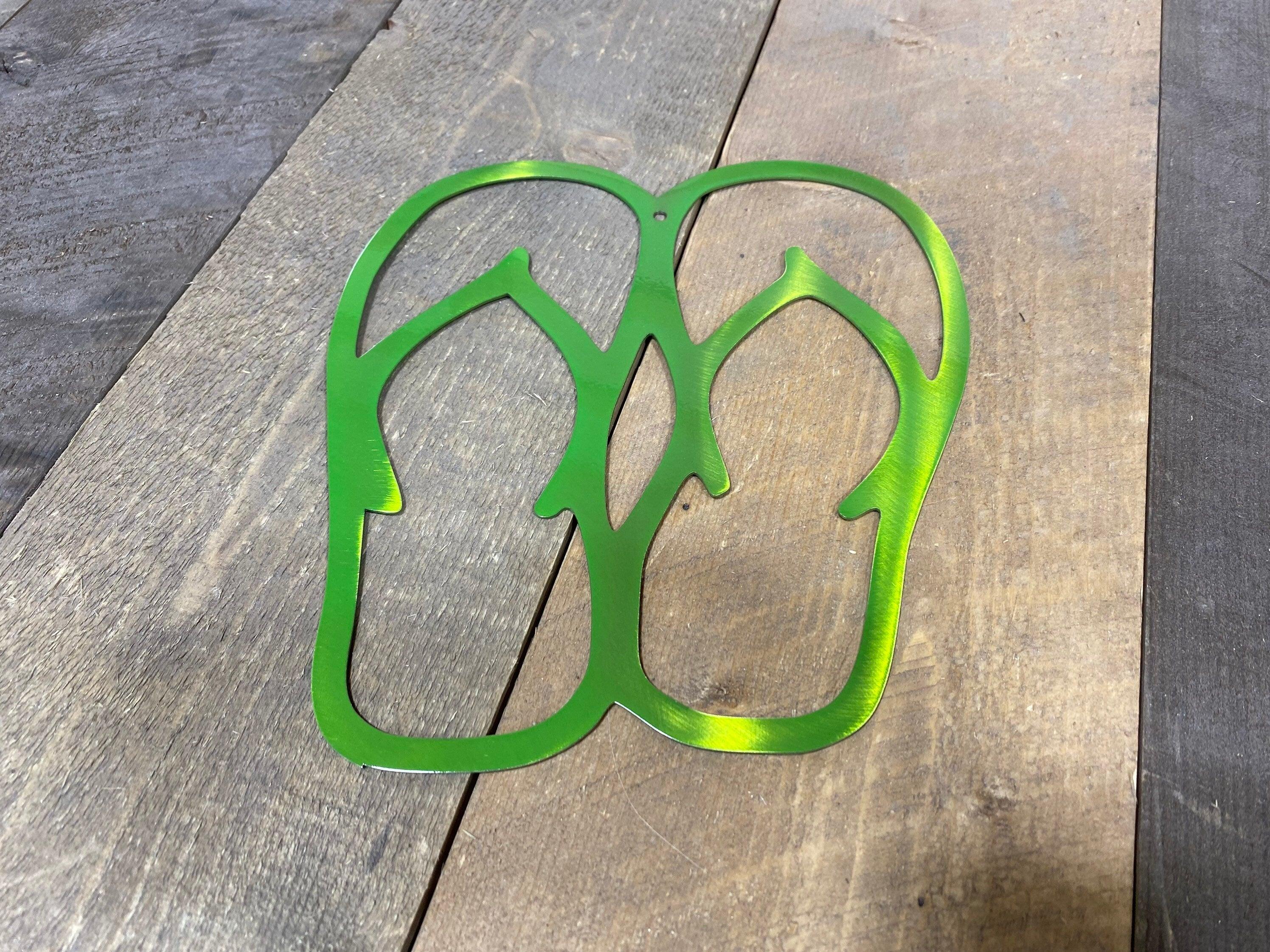 Flip Flop Metal Wall Art – Fun Coastal & Poolside Decor - RMMDecor