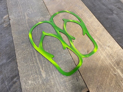 Flip Flop Metal Wall Art – Fun Coastal & Poolside Decor - RMMDecor