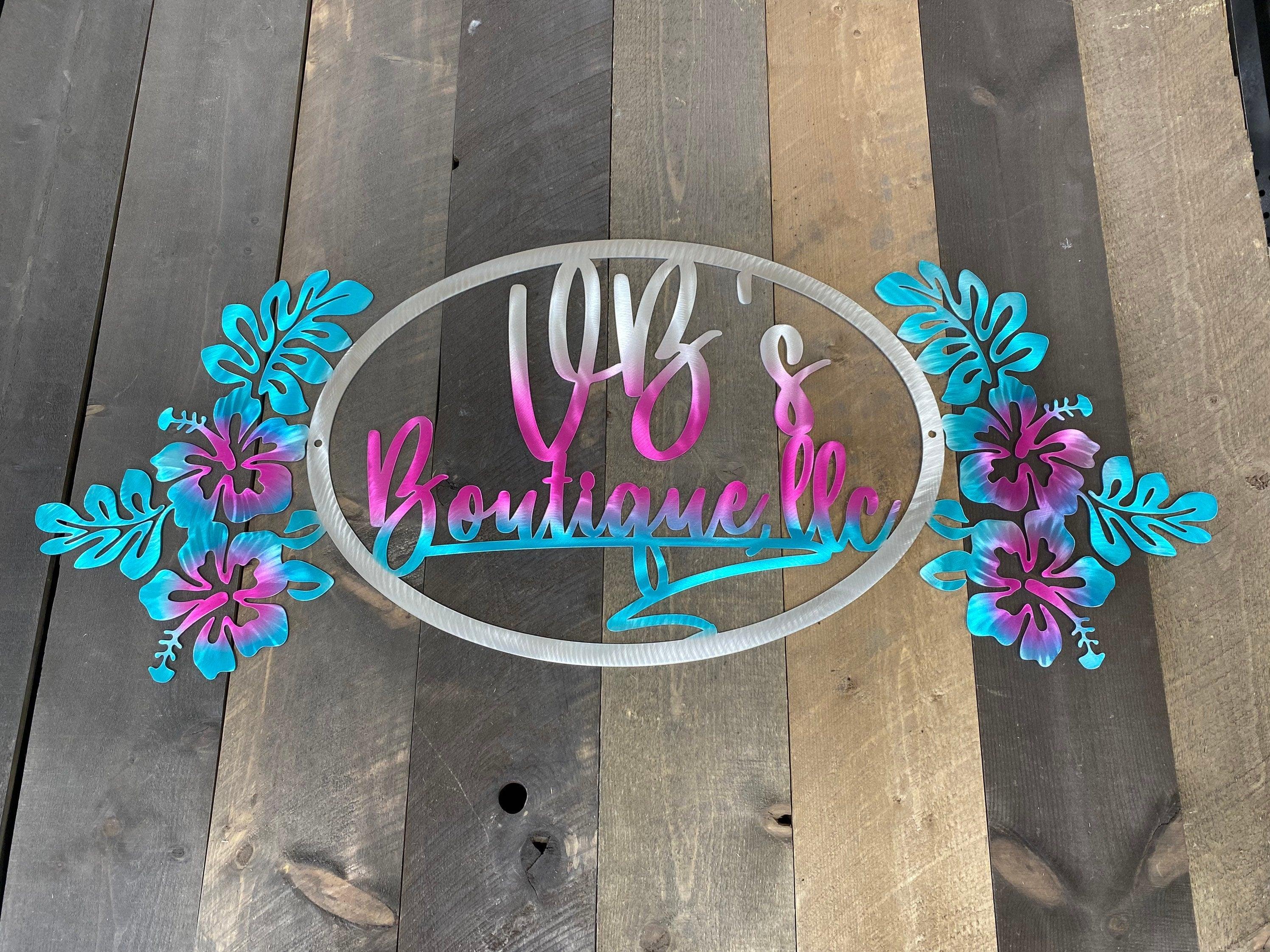 Personalized Hibiscus Metal Wall Art – Coastal & Beach House Decor - RMMDecor